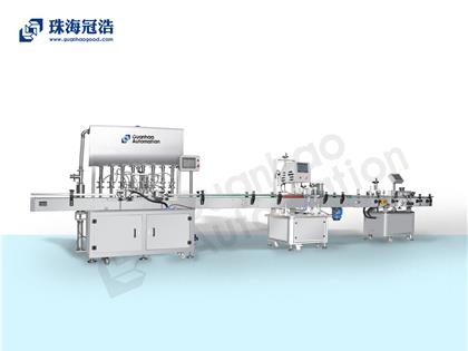 自動化膏體、液體灌裝、旋蓋、貼標生產(chǎn)線