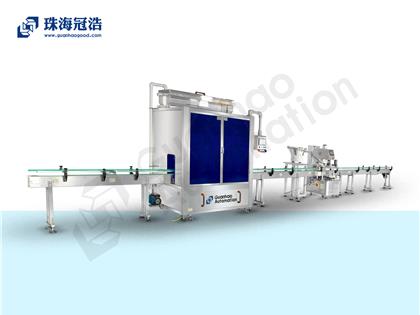 自動16頭醫(yī)用鹽水防腐灌裝、旋蓋生產(chǎn)線
